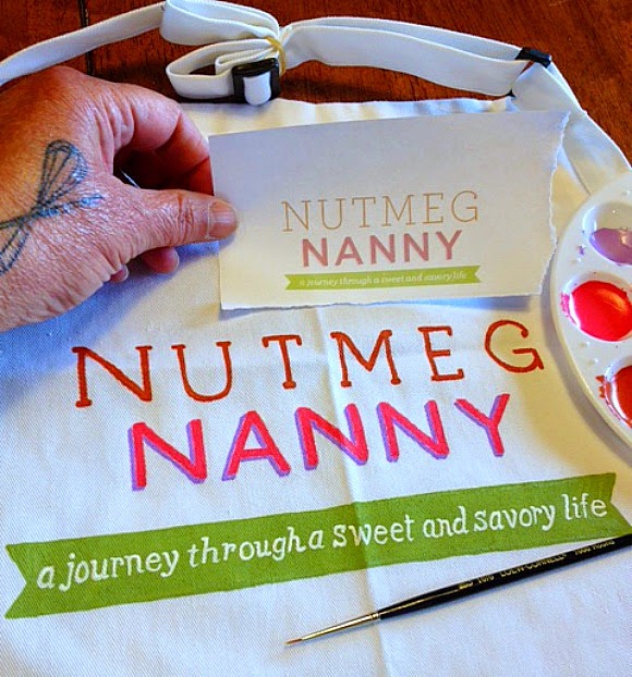Hand Painted Food Blogger Aprons - Kudos Kitchen Paints - www.etsy.com/shop/kudoskitchenpaints Hand Painted Food Blogger Aprons.