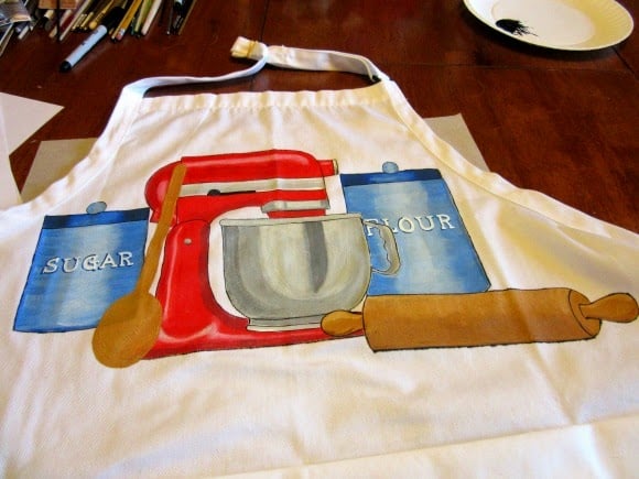 Hand Painted Bakers Apron - www.etsy.com/shop/kudoskitchenpaints Hand Painted Bakers Apron - Kudos Kitchen by Renee