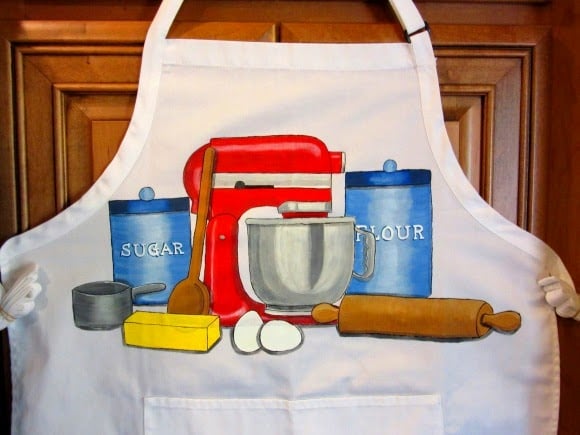 Hand Painted Bakers Apron - www.etsy.com/shop/kudoskitchenpaints Hand Painted Bakers Apron
