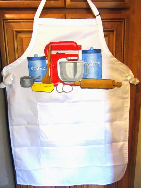 Hand Painted Bakers Apron - www.etsy.com/shop/kudoskitchenpaints Hand Painted Bakers Apron