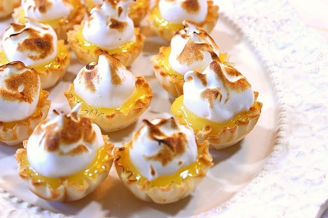 Lemon Meringue Tartlets - www.kudoskitchenbyrenee.com Lemon Meringue Tartlets