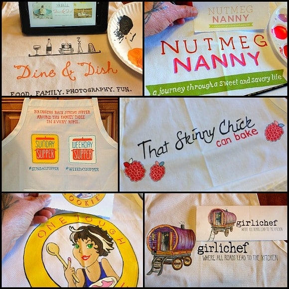 Hand Painted Custom Aprons - www.etsy.com/shop/kudoskitchenpaints Hand Painted Food Blogger Logo Aprons