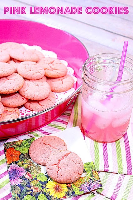Pink Lemonade Cookies are perfect for any summer party, or colorful celebration. - Kudos Kitchen by Renee Pink Lemonade Cookies