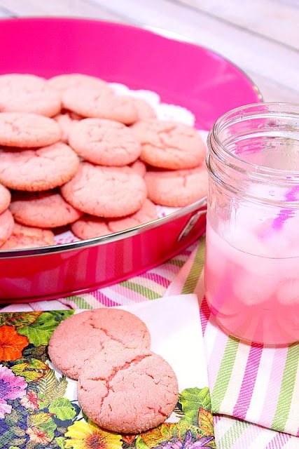 Pink Lemonade Cookies are perfect for any summer party, or colorful celebration. - Kudos Kitchen by Renee Pink Lemonade Cookies