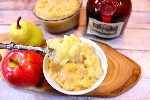 Apple Pear Sauce with Grand Marnier - www.kudoskitchenbyrenee.com Apple Pear Sauce with Grand Marnier