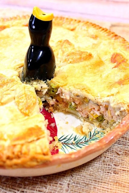 Since my husband and I became "empty nesters" recently, I'm finding myself a bit confused when it comes to cooking for only two people. Even though this pork pot pie feeds more than two people, it utilizes leftover pork which is another way to get more bang for your buck. And who doesn't want that? - kudoskitchenbyrenee.com Homestyle Pork Pot Pie goes together quickly with the use of store-bought pie dough and leftover pork. Comfort food for all! - kudoskitchenbyrenee.com