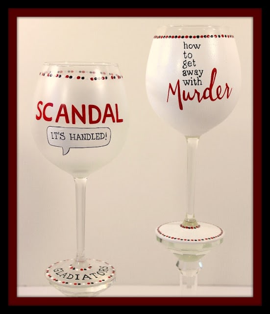 Scandal Wine Glass - www.etsy.com/shop/kudoskitchenpaints Scandal Wine Glass