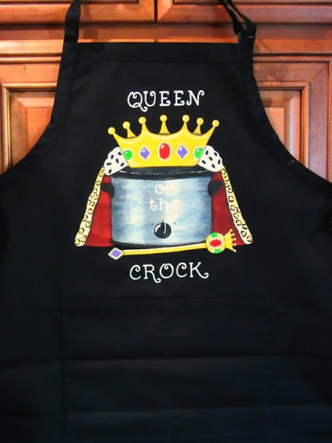 Crock Pot Hand Painted Apron - www.etsy.com/shop/kudoskitchenpaints Crock Pot Hand Painted Apron