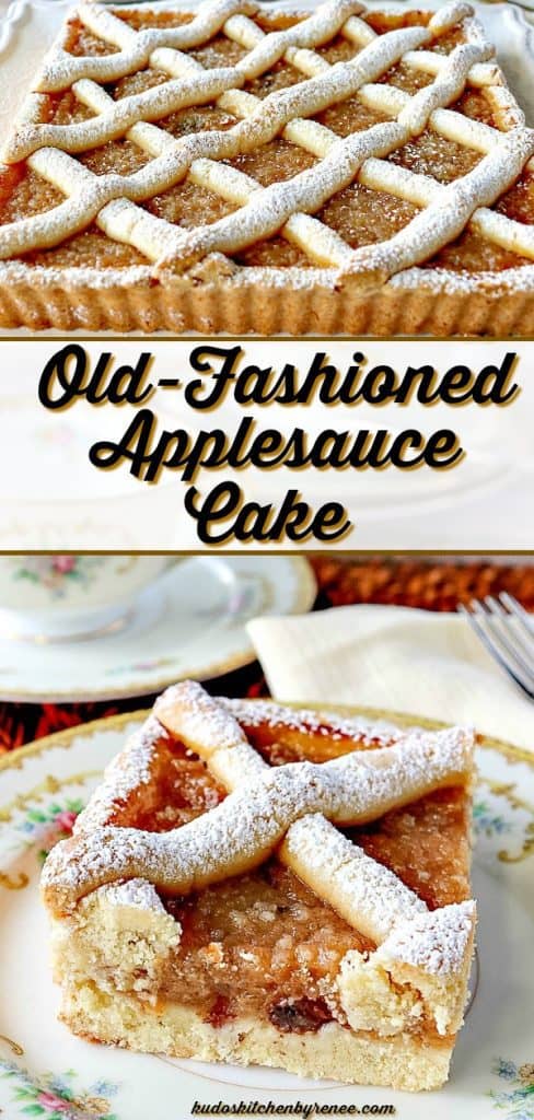 Great Grandma's Old-Fashioned Applesauce Cake goes back generations in my family. Grandma called it Fence Cake, but I call it delicious. - kudoskitchenbyrenee.com