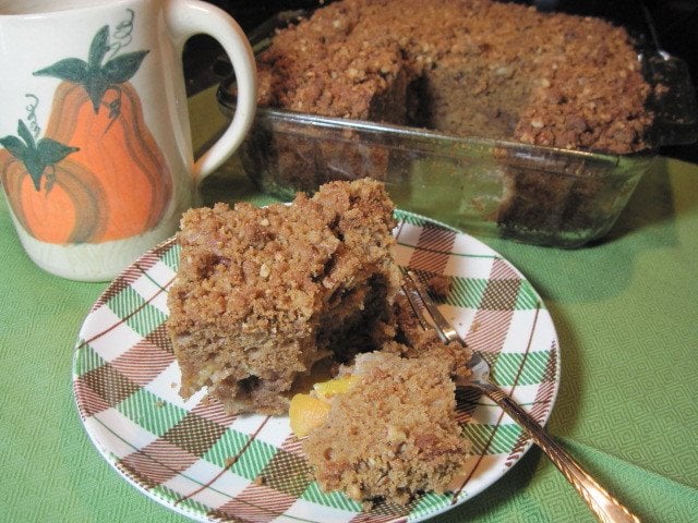 Spiced Peach Coffee Cake Recipe