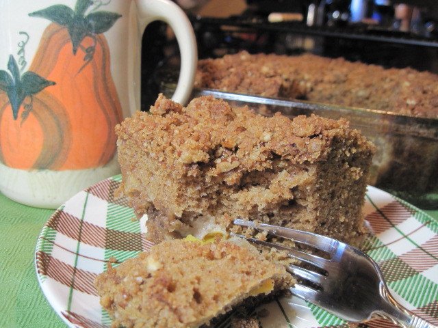 Spiced Peach Coffee Cake Recipe