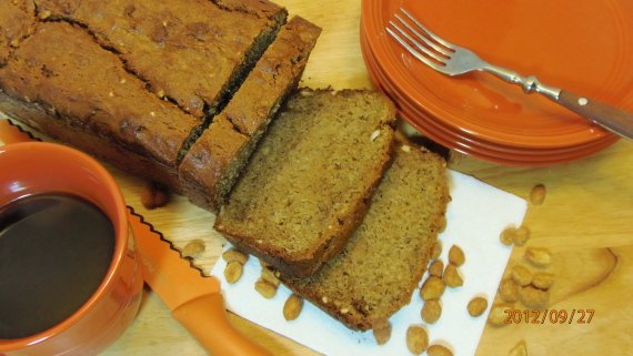 Peantu Butter Banana Bread Recipe