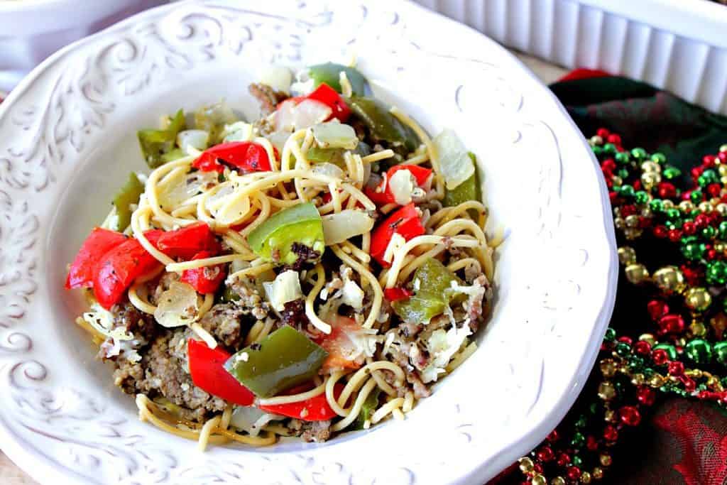 This recipe for Christmas Pasta with Red & Green Bell Peppers has proven to be a winner in our home every Christmas season, and I trust it will be a winner in your home, too. - Kudos Kitchen by Renee Festive Christmas Pasta with Red & Green Bell Peppers | Kudos Kitchen by Renee