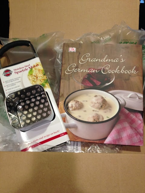 spaetzle maker and German cookbook