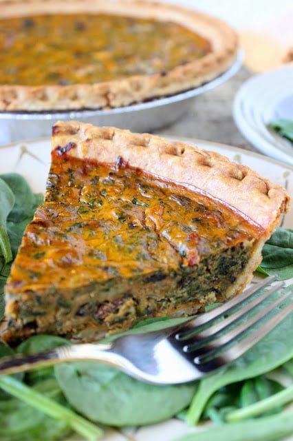 Pumpkin and Spinach Quiche Recipe