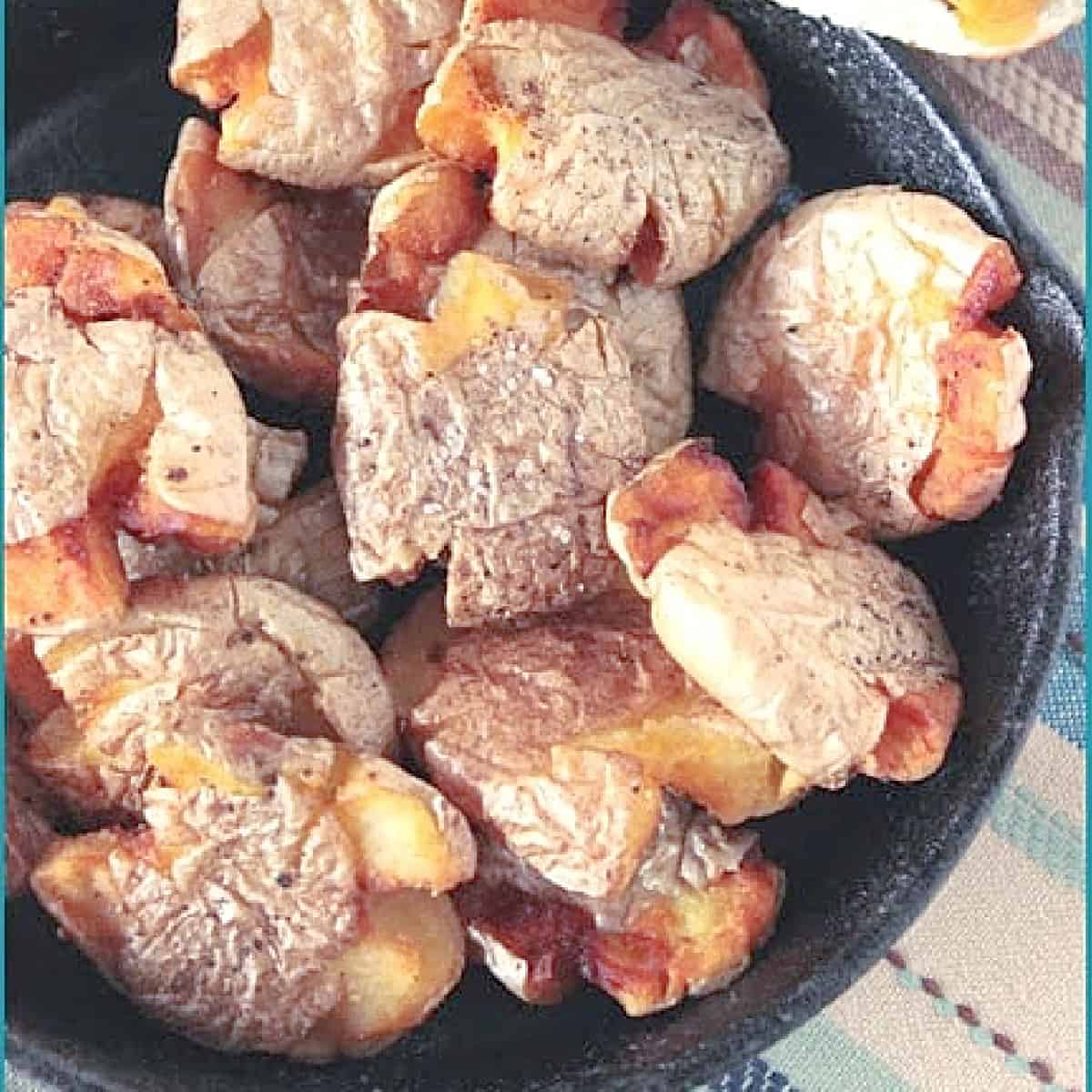 Fried Smashed Potatoes Recipe Kudos Kitchen by Renee