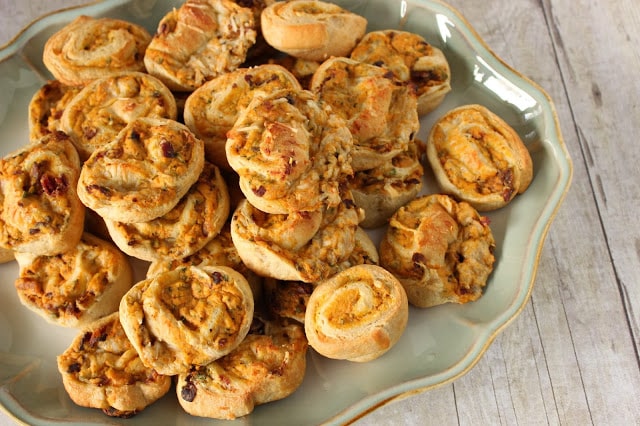 Savory Pumpkin Sage Pinwheel Appetizers - Kudos Kitchen by Renee - www.kudoskitchenbyrenee.com Pumpkin and Sage Pinwheel Appetizer Recipe