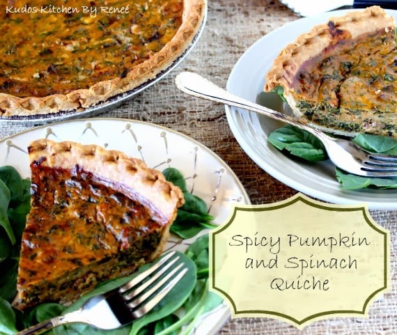 Pumpkin and Spinach Quiche Recipe