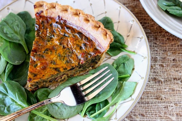 Pumpkin and Spinach Quiche Recipe