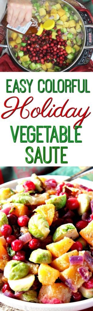 Easy Colorful Holiday Vegetable Saute | Kudos Kitchen by Renee