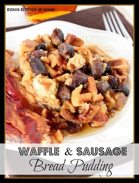 Waffle and Sausage Bread Pudding Recipe