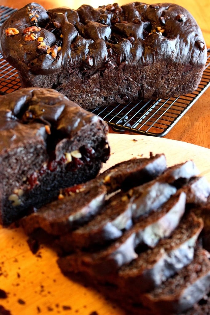Kudos Kitchen By Renee - Chocolate Cherry Bread with Walnuts Recipe