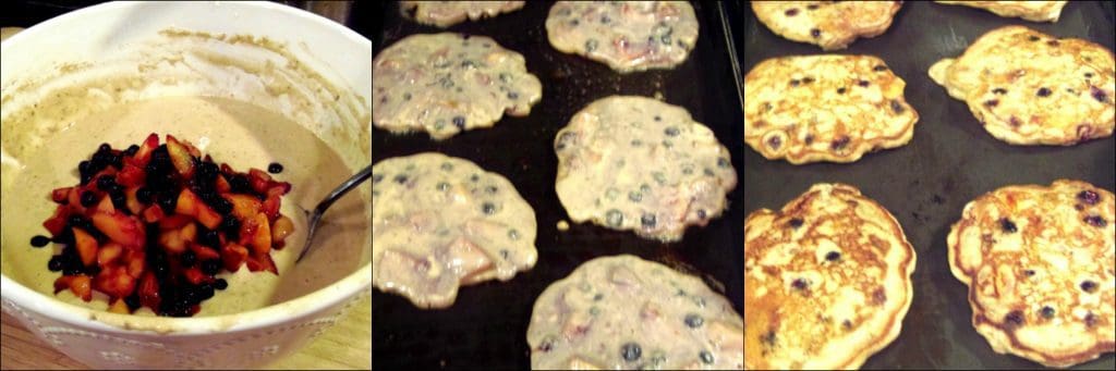 How to make Blueberry Peach Pancakes photo tutorial 2