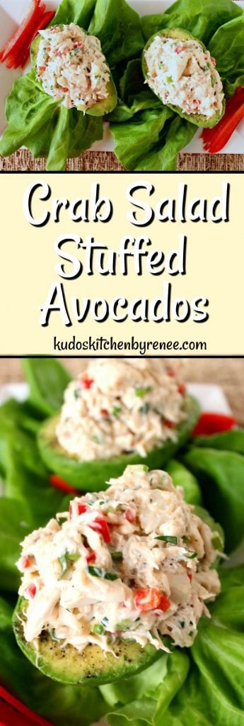 Crab Salad Stuffed Avocado Recipe - www.kudoskitchenbyrenee.com