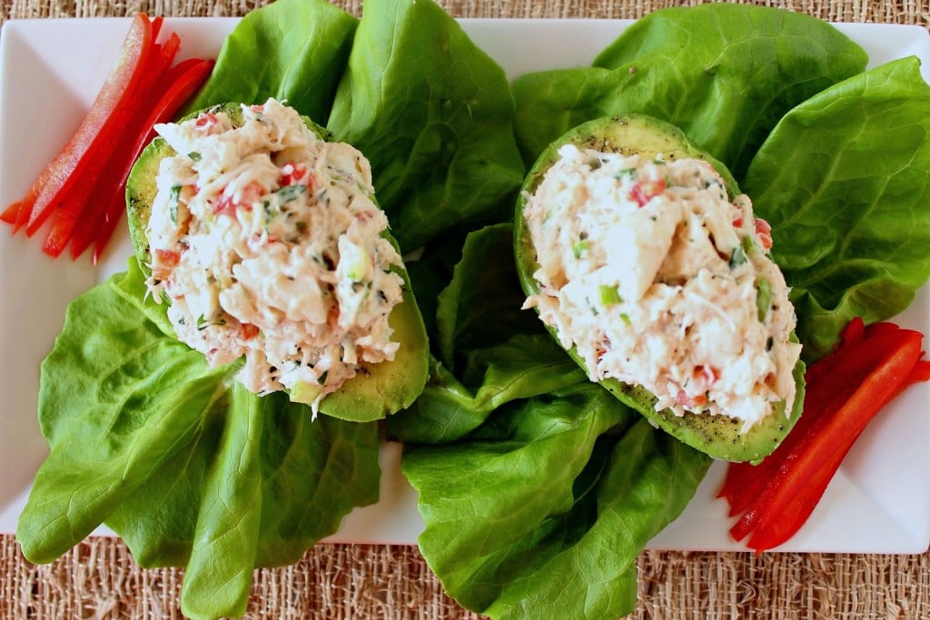 Crab Salad Stuffed Avocados Recipe - www.kudoskitchenbyrenee.com