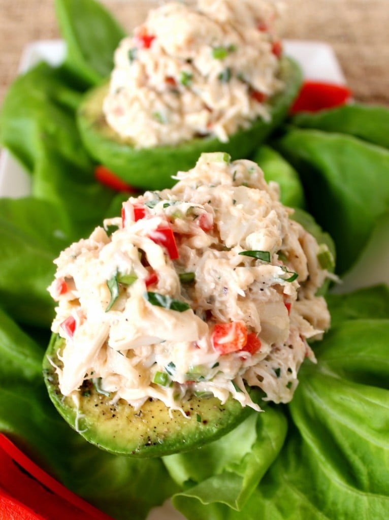 Crab Salad Stuffed Avocados Recipe - www.kudoskitchenbyrenee.com