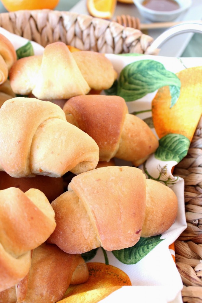 Vertical image of Orange Honey Crescent Roll Recipe