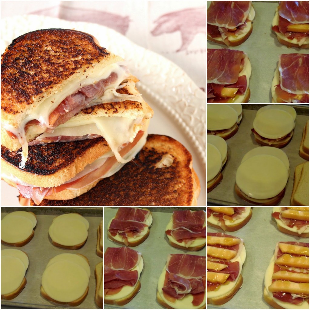 Prosciutto, Melon & Provolone Grilled Cheese Sandwiches - kudoskitchenbyrenee.com