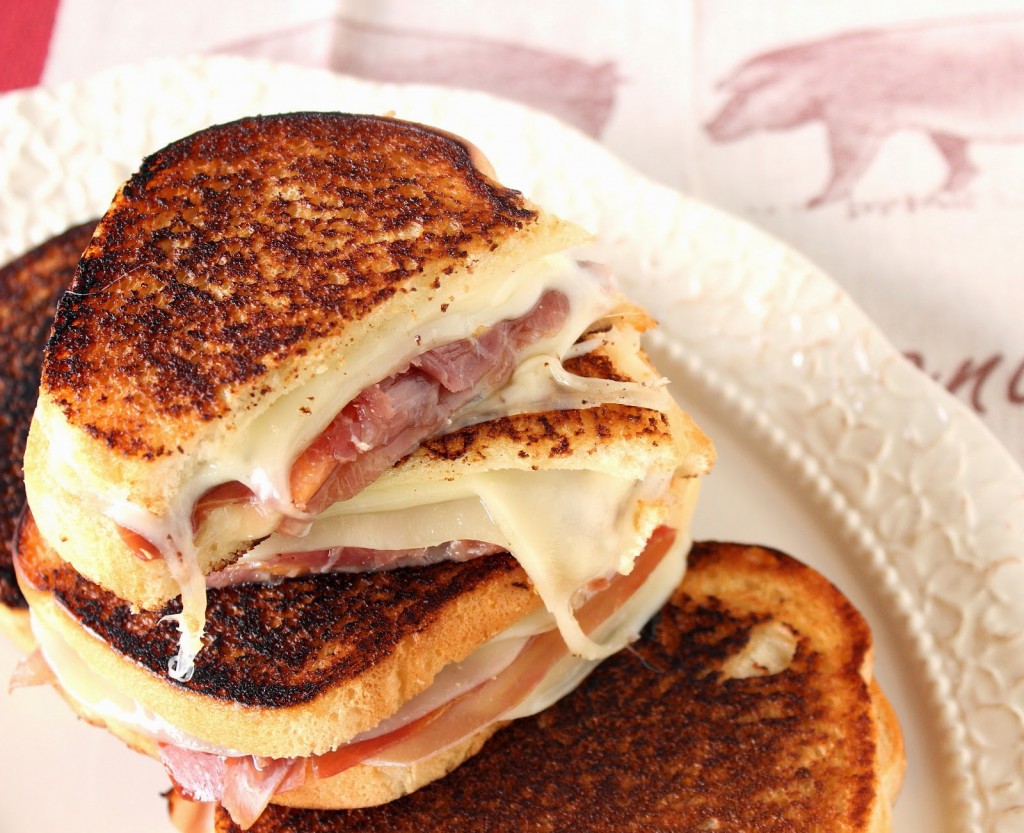 Prosciutto, Melon and Provolone Grilled Cheese Sandwich - kudoskitchenbyrenee.com