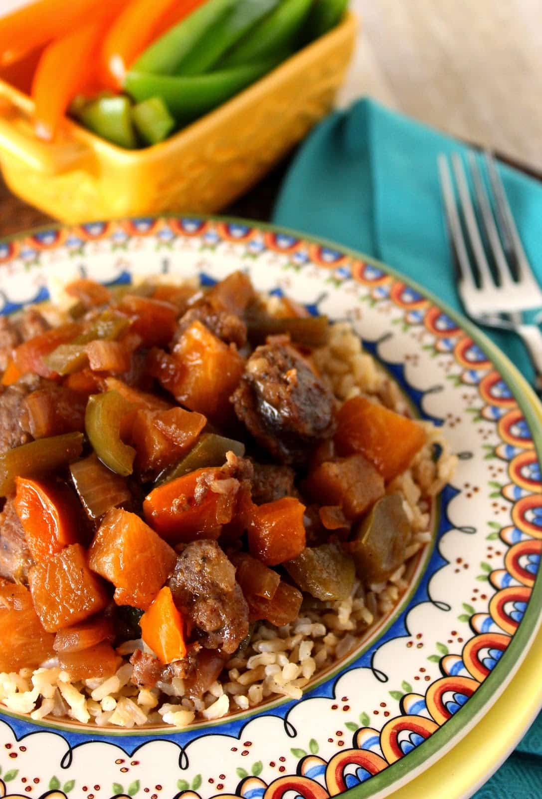 Sweet and Sour Sausage Recipe - Kudos Kitchen by Renee