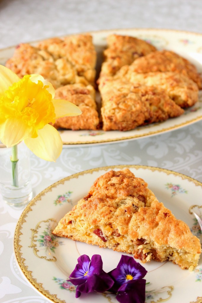 Bacon, Egg and Cheddar Scones Recipe via Kudos Kitchen by Renee