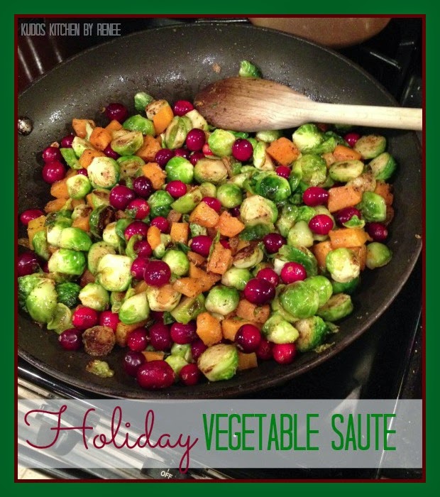 Holiday Vegetable Saute Recipe via Kudos Kitchen By Renee