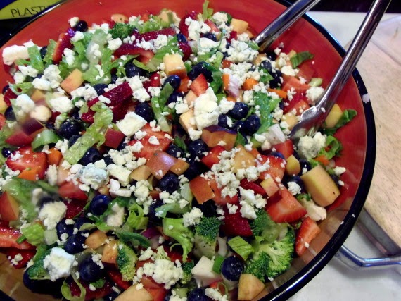 Summertime Chopped Salad Recipe via Kudos Kitchen By Renee