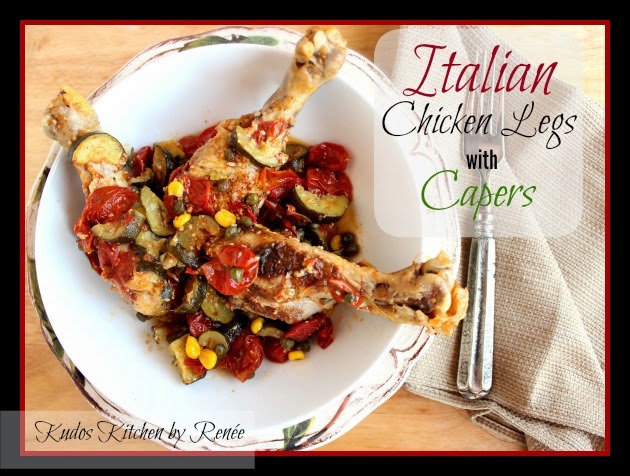 Italian Chicken Legs with Capers Italian Chicken Legs with Capers Recipe via kudoskitchenbyrenee.com