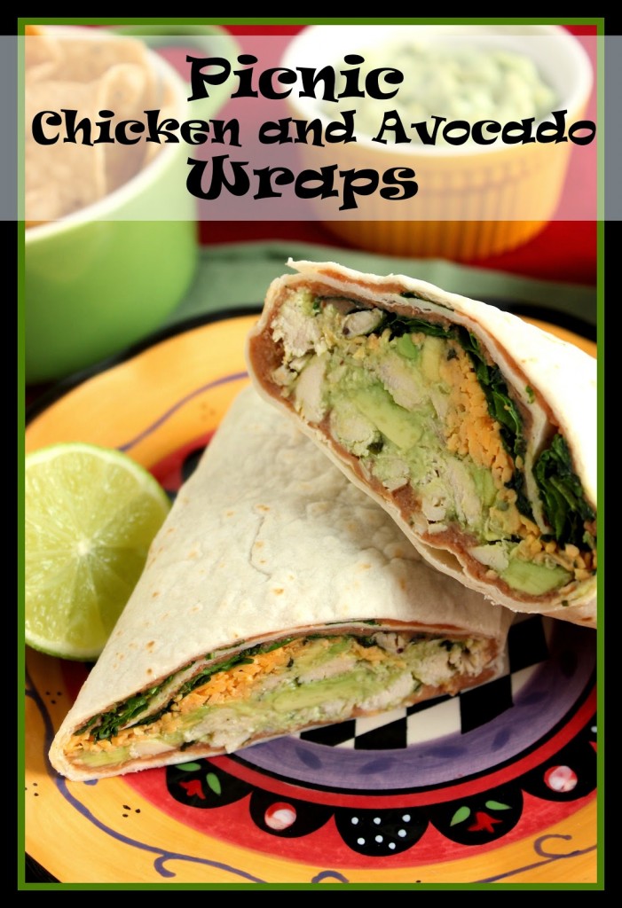 Chicken Avocado Wraps for on-the-go eating. - kudoskitchenbyrenee.com