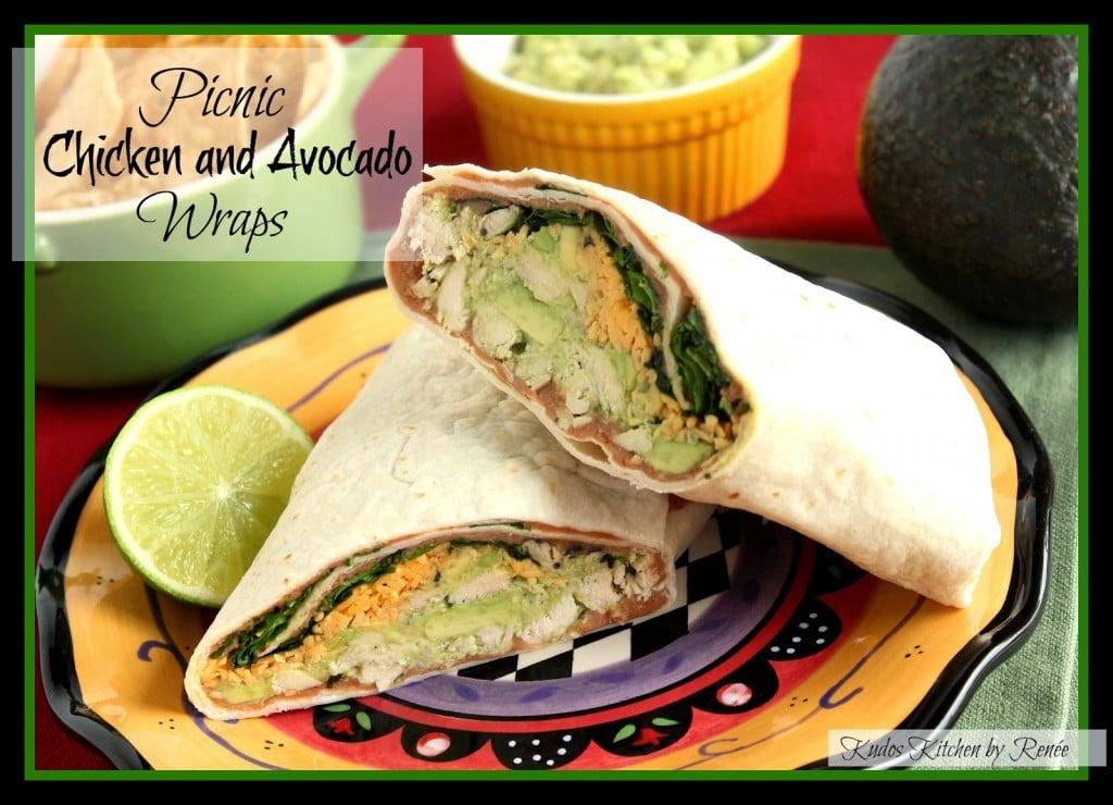 Picnic Chicken and Avocado Wraps Recipe - kudoskitchenbyrenee.com