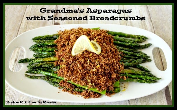 Asparagus with Seasoned Breadcrumbs | Kudos Kitchen by Renee Asparagus with Seasoned Breadcrumbs Recipe