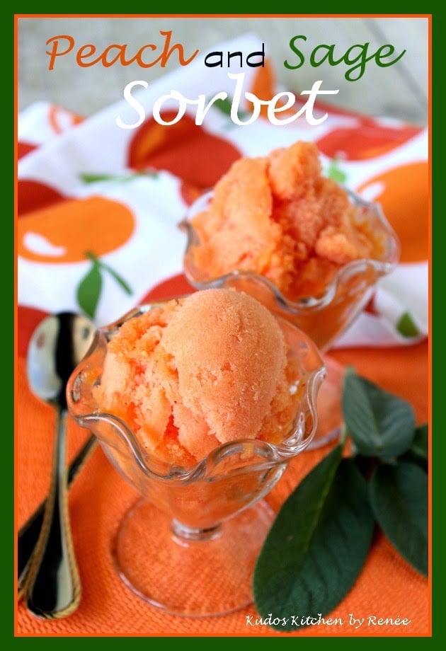 Peach Sorbet with Sage