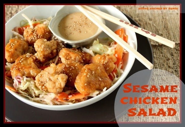 Sesame Chicken Salad Recipe via kudoskitchenbyrenee.com