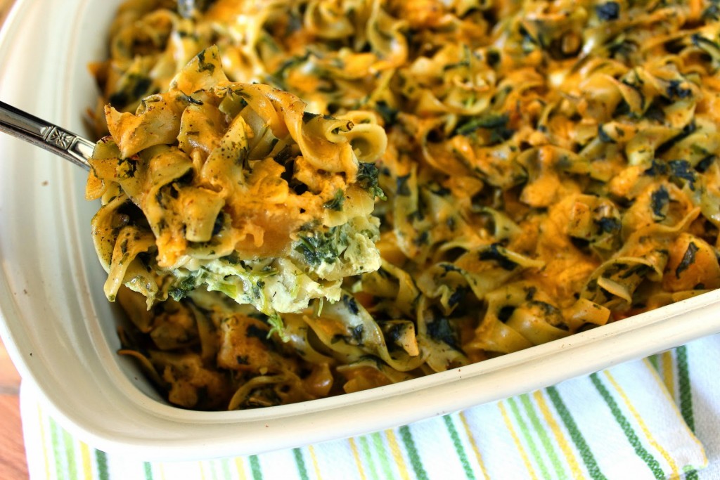 Spinach and Butternut Squash Noodle Casserole Recipe