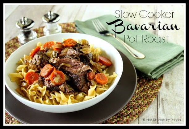 Slow Cooker Bavarian Pot Roast via kudoskitchebyrenee.com