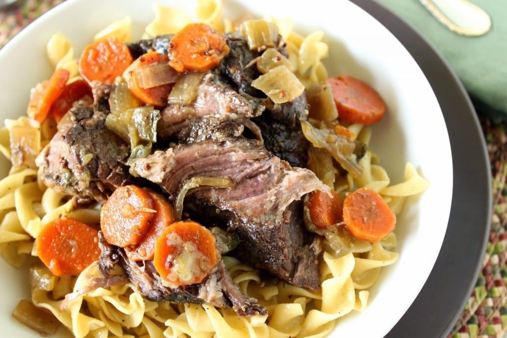 Slow Cooker Bavarian Pot Roast via kudoskitchenbyrenee.com