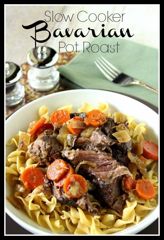 Slow Cooker Bavarian Pot Roast via kudoskitchenbyrenee.com