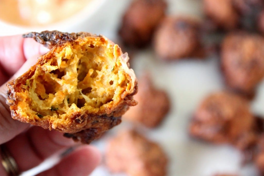 Light and airy Zucchini and Sweet Potato Fritters