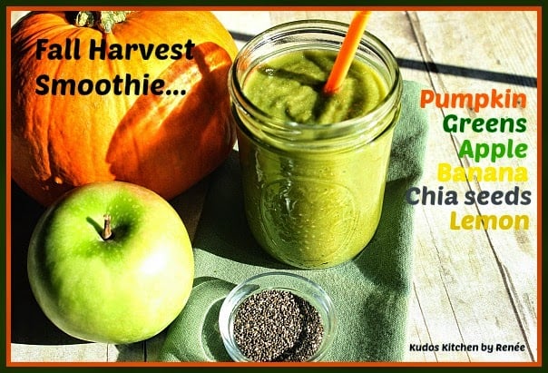 Super Healthy Fall Harvest Smoothie This Fall Harvest Smoothie is totally delicious and nutritious and it will keep you feeling full for hours.