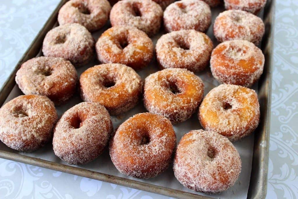 Mashed Sweet Potato Donuts with Cinnamon & Sugar - kudoskitchenbyrenee.com